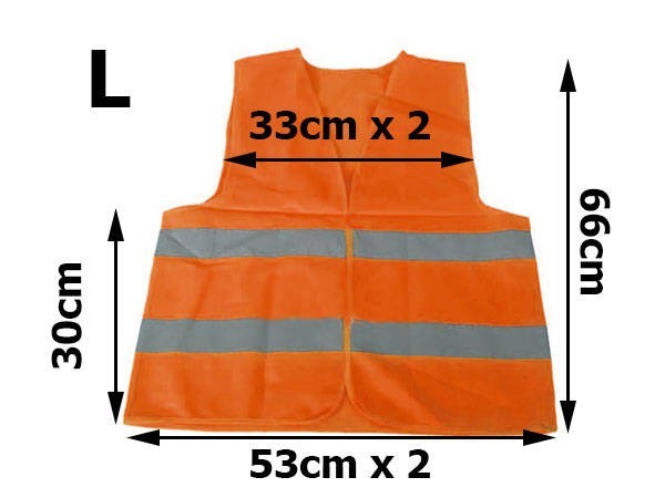 Warnweste Orange Größe L mit Tasche – 360° Reflektierend für Auto & Arbeit