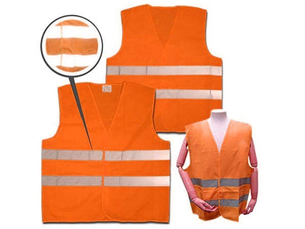 Warnweste Orange Größe L mit Tasche – 360° Reflektierend für Auto & Arbeit