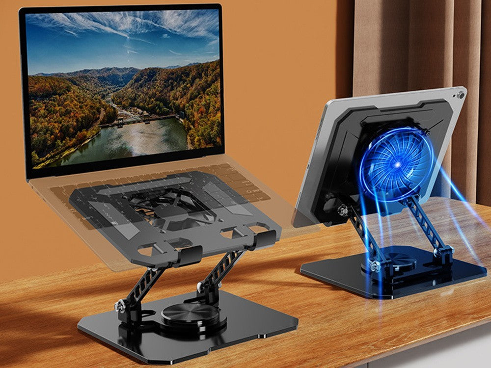 Tablet Ständer mit Lüfter 4–16 Zoll – 360° drehbarer Tablet Halter verstellbar