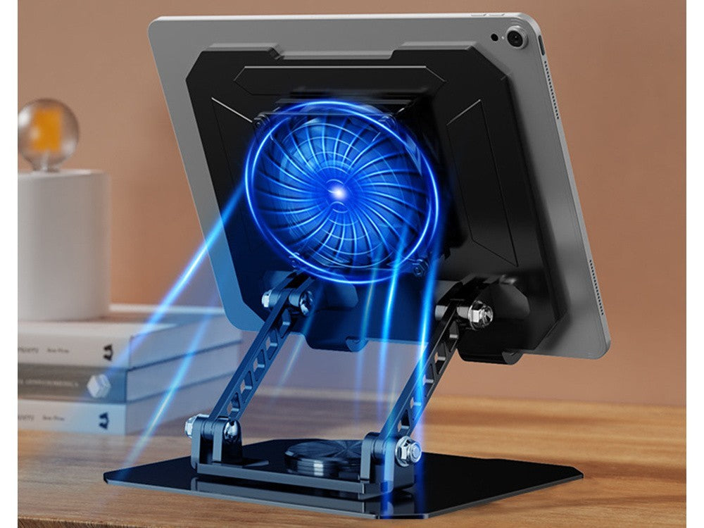 Tablet Ständer mit Lüfter 4–16 Zoll – 360° drehbarer Tablet Halter verstellbar