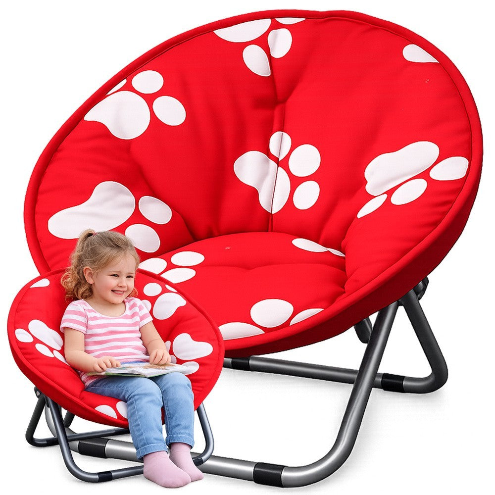Kinder Moon Chair faltbar Campingstuhl Gartenstuhl Kinderstuhl Rot