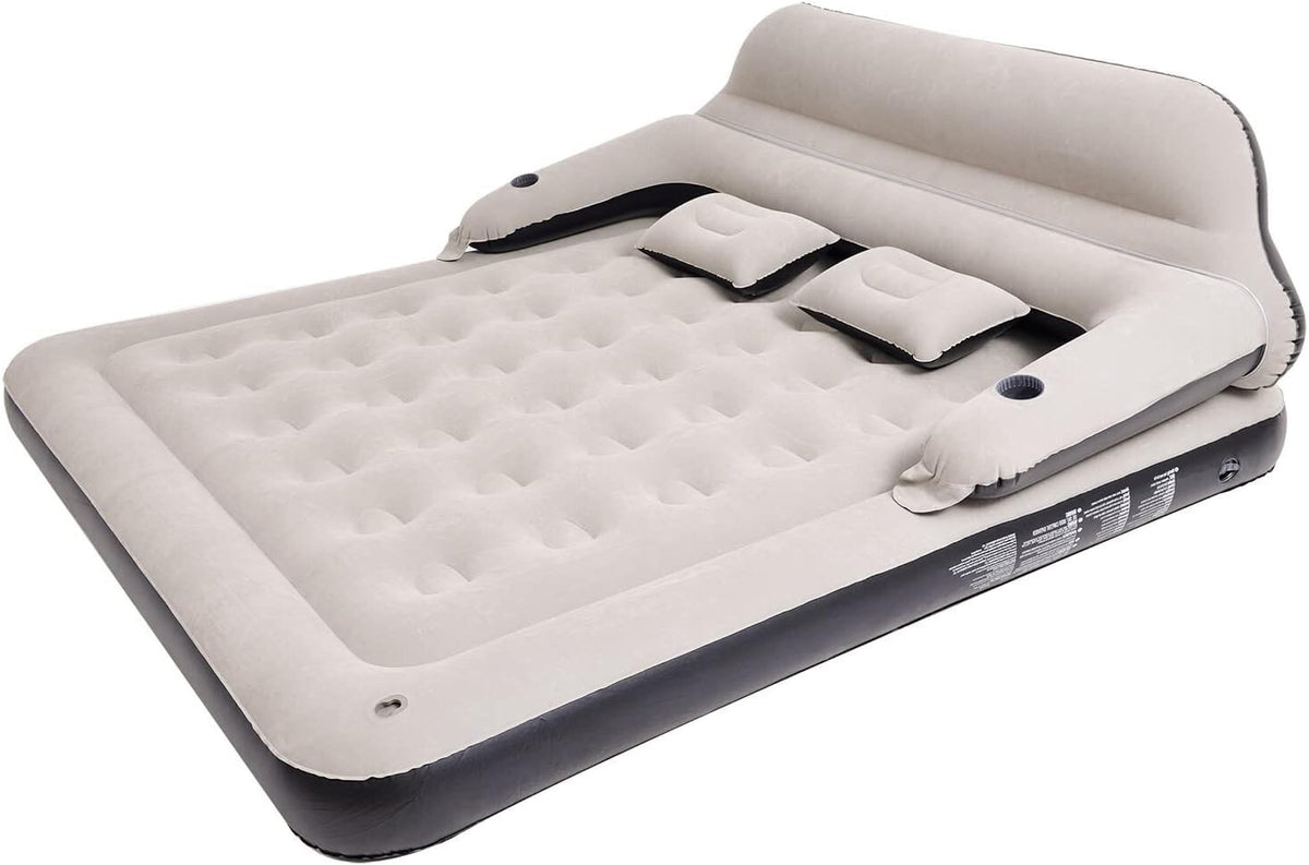Aufblasbares Luftbett 2in1 Schlafsofa 203x183x72cm mit Rückenlehne Kissen
