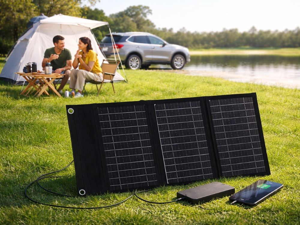 Solarpanel 20W faltbar USB-C Ladegerät für Handy Powerbank Camping Outdoor