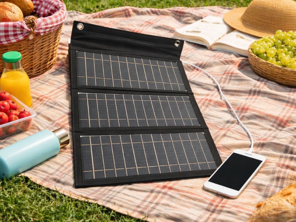 Solarpanel 20W faltbar USB-C Ladegerät für Handy Powerbank Camping Outdoor