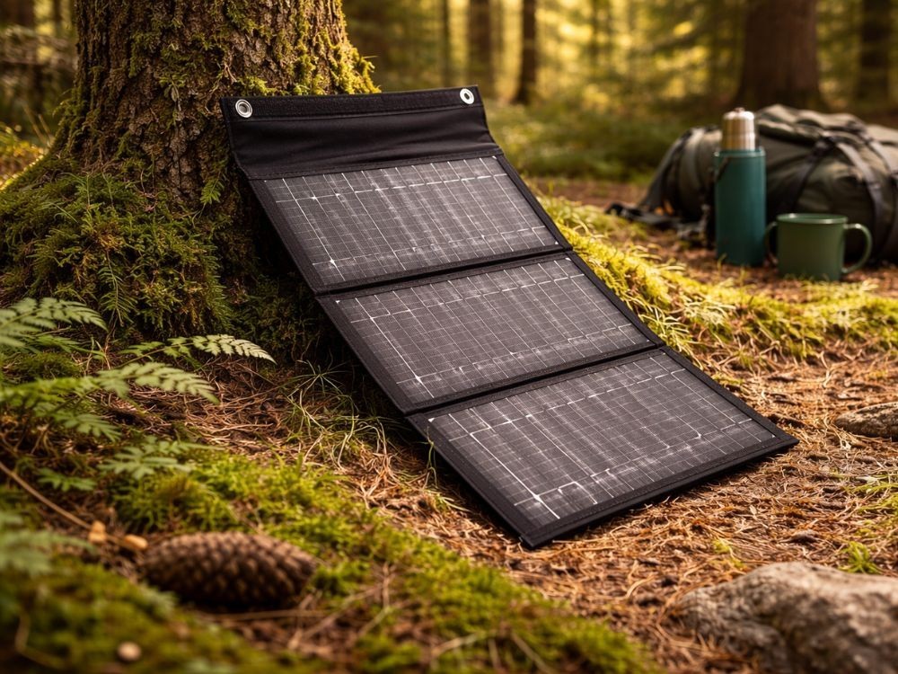 Solarpanel 20W faltbar USB-C Ladegerät für Handy Powerbank Camping Outdoor