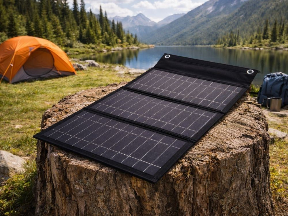 Solarpanel 20W faltbar USB-C Ladegerät für Handy Powerbank Camping Outdoor