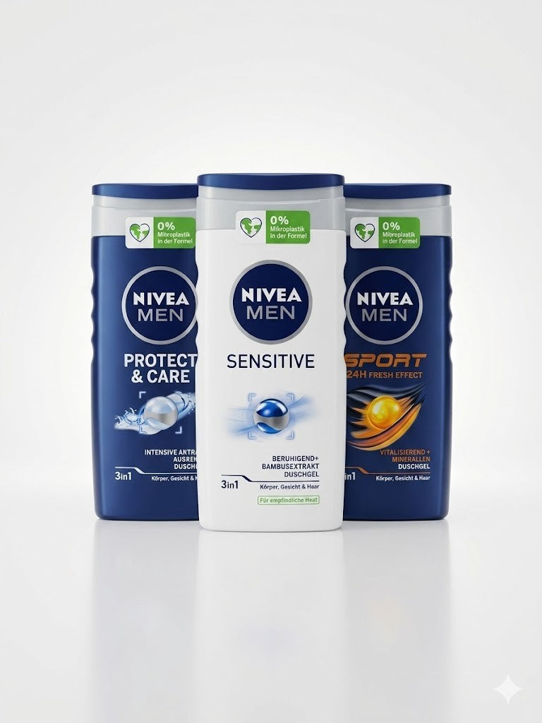 NIVEA MEN Duschgel Original Care 250ml 3in1 Körper Gesicht Haare