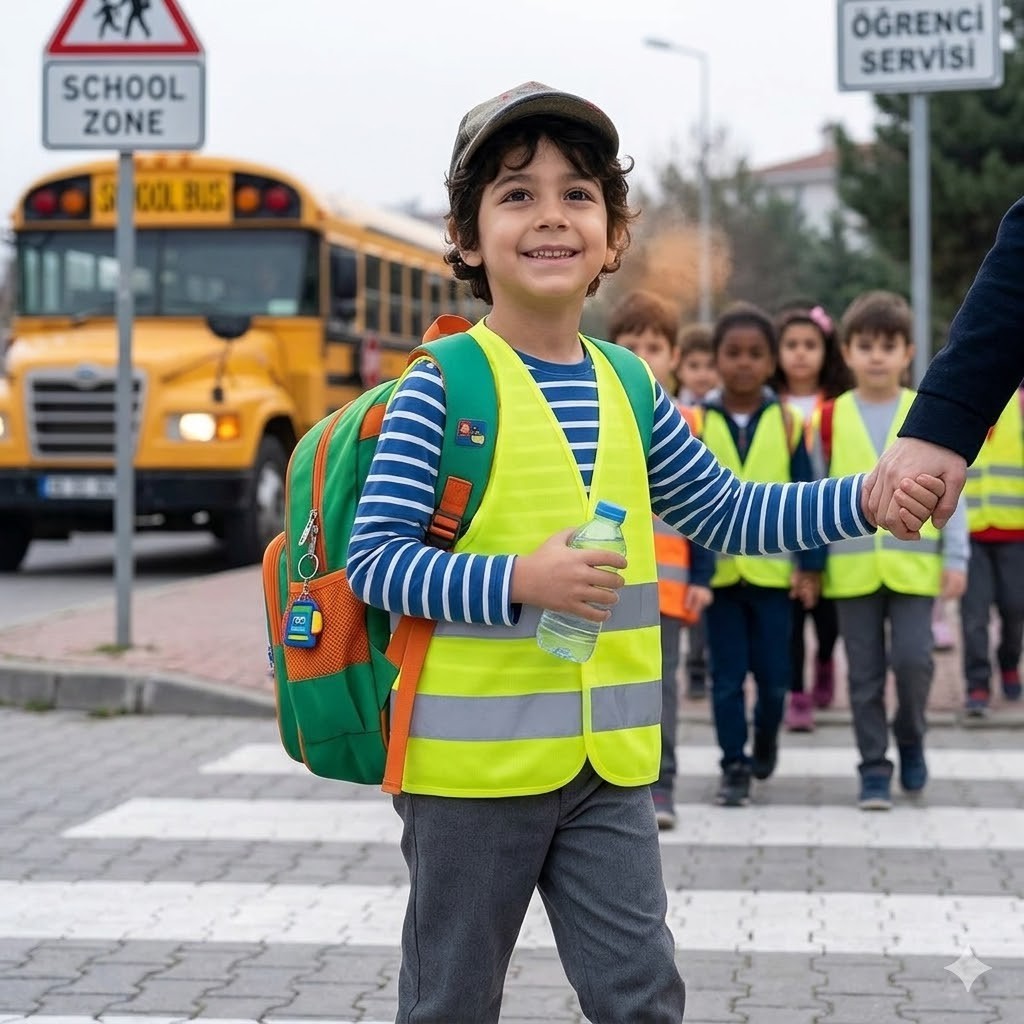 Kinder Warnweste reflektierend grün Sicherheitsweste Sichtbarkeit