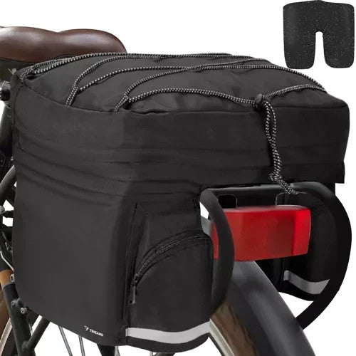 60L Fahrrad Doppeltasche Gepäckträger Satteltasche Wasserdicht Schwarz