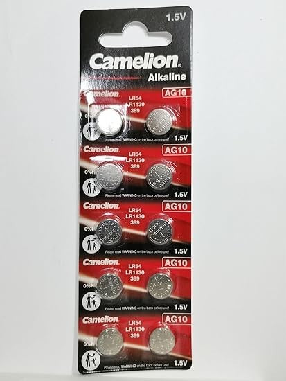 Camelion AG0 - AG12 / LR43 Knopfzellen Batterien 10er Set 1,5V Alkaline – Für Uhren, Taschenrechner und Elektronik