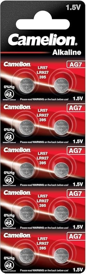 Camelion AG0 - AG12 / LR43 Knopfzellen Batterien 10er Set 1,5V Alkaline – Für Uhren, Taschenrechner und Elektronik