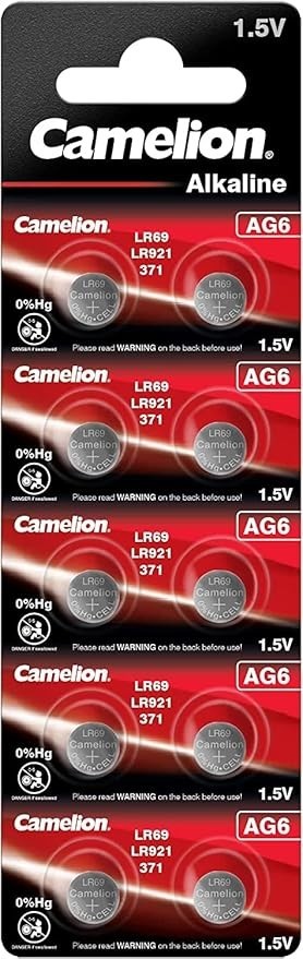 Camelion AG0 - AG12 / LR43 Knopfzellen Batterien 10er Set 1,5V Alkaline – Für Uhren, Taschenrechner und Elektronik