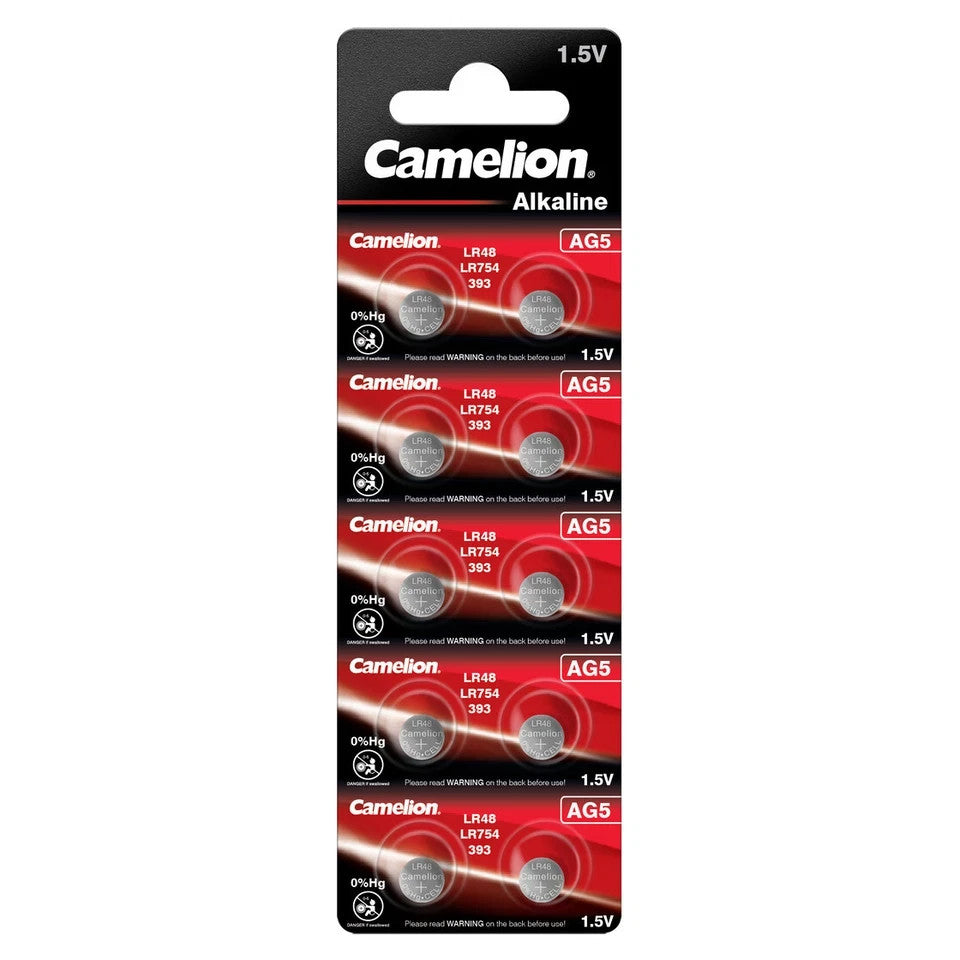 Camelion AG0 - AG12 / LR43 Knopfzellen Batterien 10er Set 1,5V Alkaline – Für Uhren, Taschenrechner und Elektronik