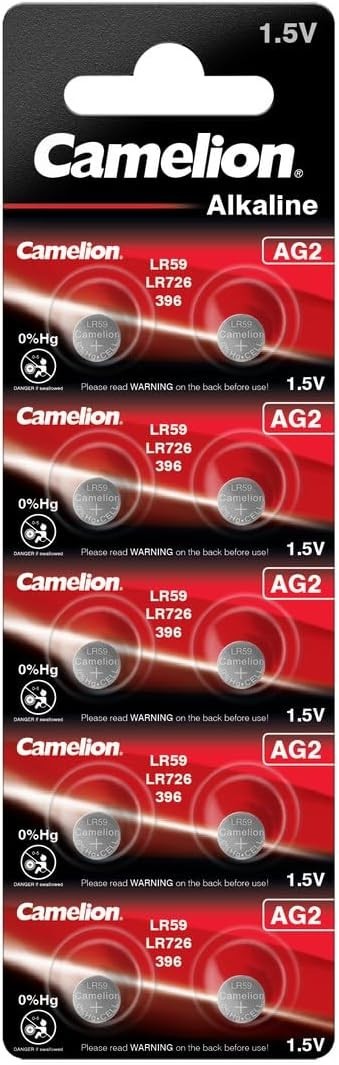 Camelion AG0 - AG12 / LR43 Knopfzellen Batterien 10er Set 1,5V Alkaline – Für Uhren, Taschenrechner und Elektronik
