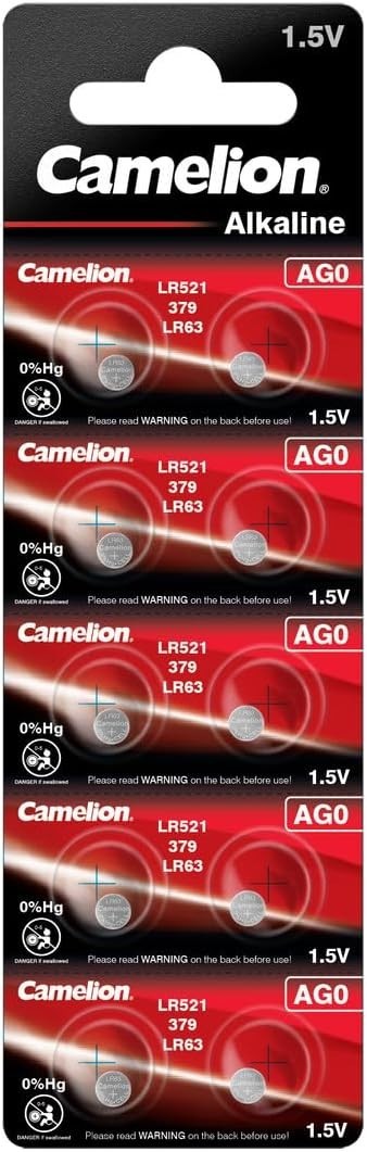 Camelion AG0 - AG12 / LR43 Knopfzellen Batterien 10er Set 1,5V Alkaline – Für Uhren, Taschenrechner und Elektronik