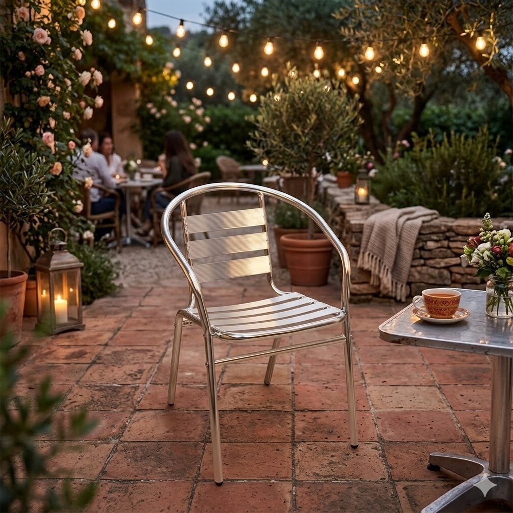 Linder Exclusiv Gartenstuhl Aluminium stapelbar wetterfest Terrasse