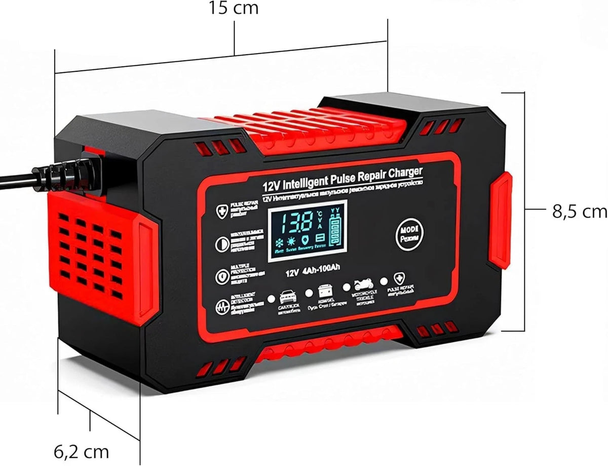 Batterieladegerät 12V 24V 10A Auto Ladegerät LCD Reparatur