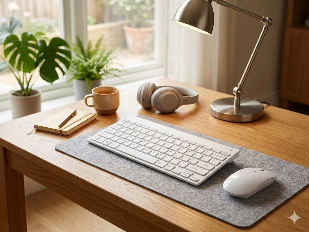 Kabellose Tastatur Maus Set Mini Slim Leise 2,4GHz USB für PC Laptop