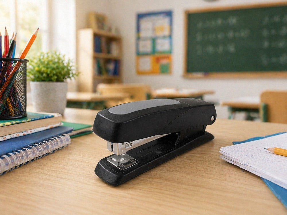 Ergonomischer Metall Bürohefter Schwarz Für Bis Zu 25 Blatt Stabiler Tacker Für Büro Schule und Zuhause