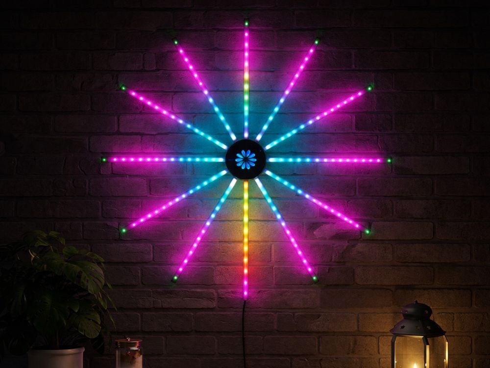 RGB IC LED Feuerwerk Lichterkette Bluetooth Musik Traumfarben USB Licht