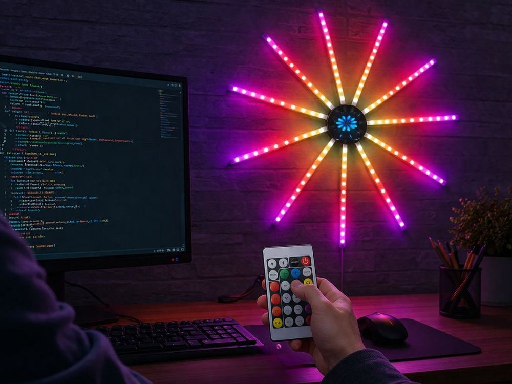 RGB IC LED Feuerwerk Lichterkette Bluetooth Musik Traumfarben USB Licht