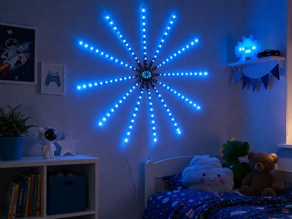 RGB IC LED Feuerwerk Lichterkette Bluetooth Musik Traumfarben USB Licht