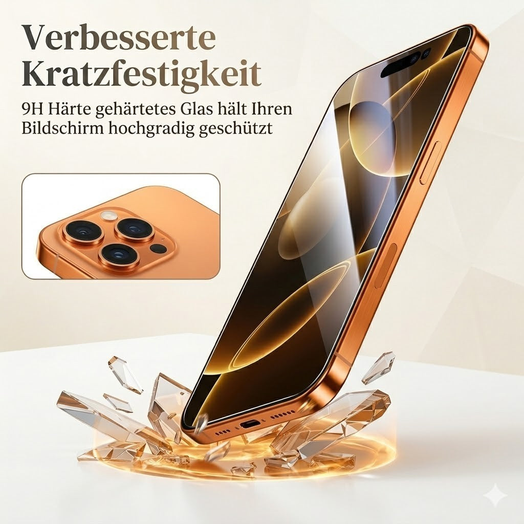 9D Privacy Schutzglas für iPhone 17 Pro Max 17 Pro Sichtschut