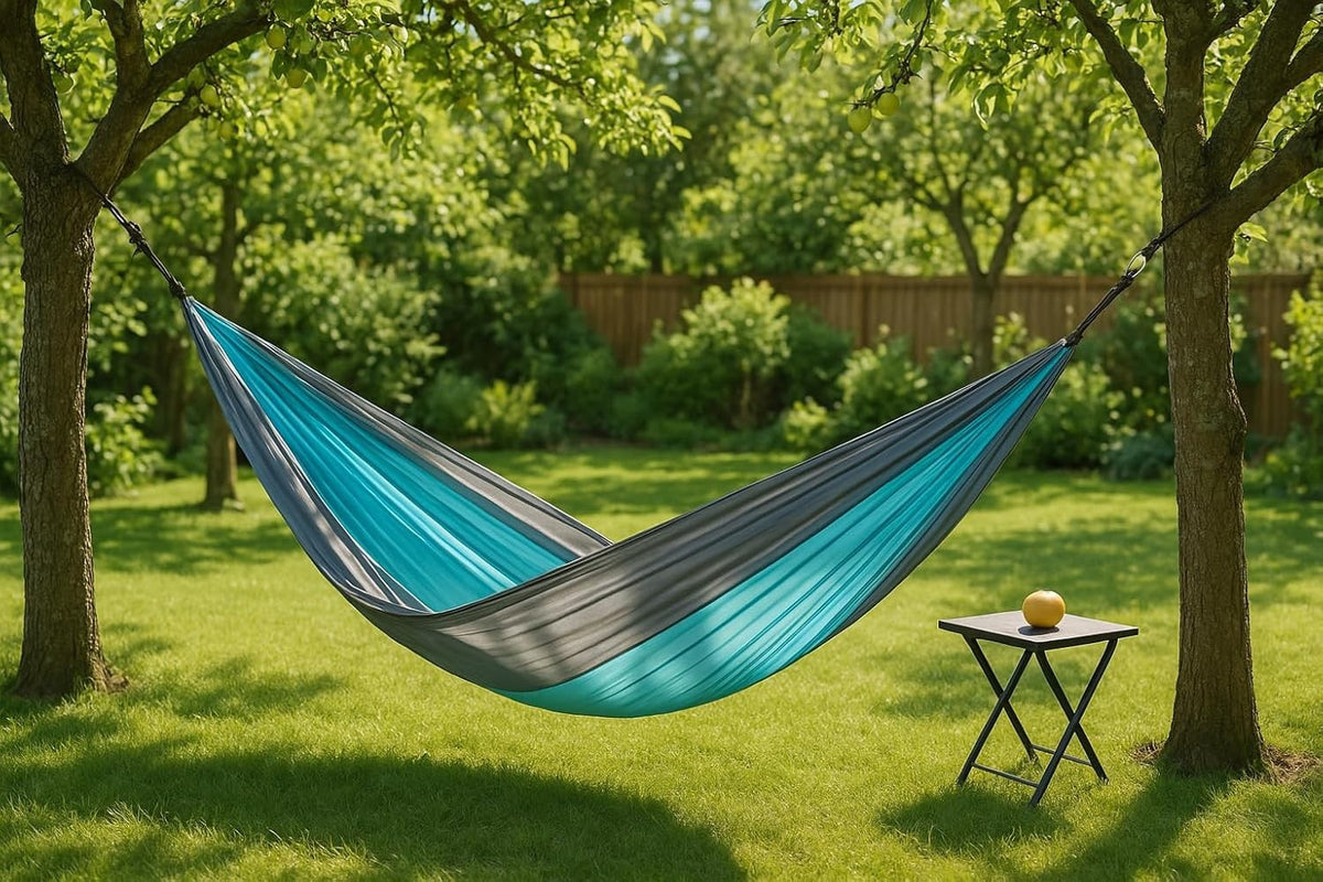 Ultraleichte Hängematte 275x140 cm Reisehängematte Camping Outdoor bis 200 kg inkl Karabiner