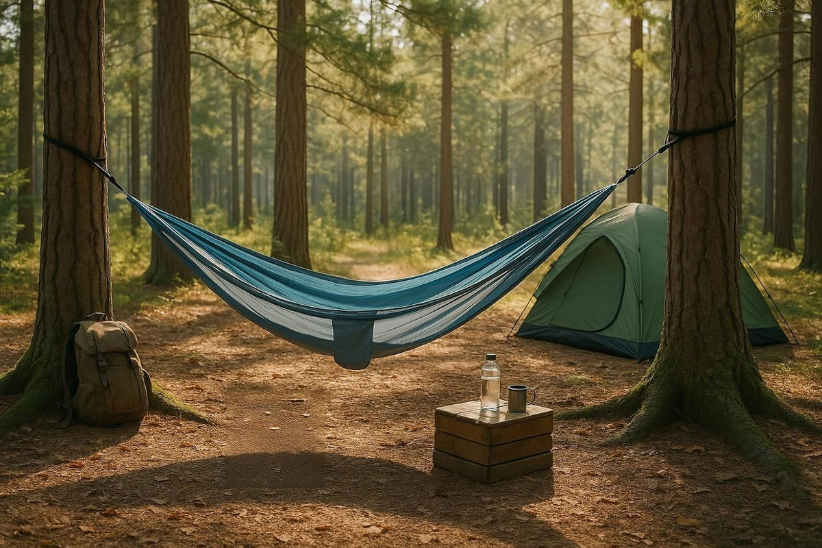 Ultraleichte Hängematte 275x140 cm Reisehängematte Camping Outdoor bis 200 kg inkl Karabiner