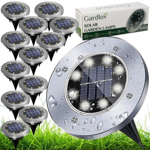 Solar Gartenleuchten LED Außenleuchte IP65 kaltweiß 1/12 Stück