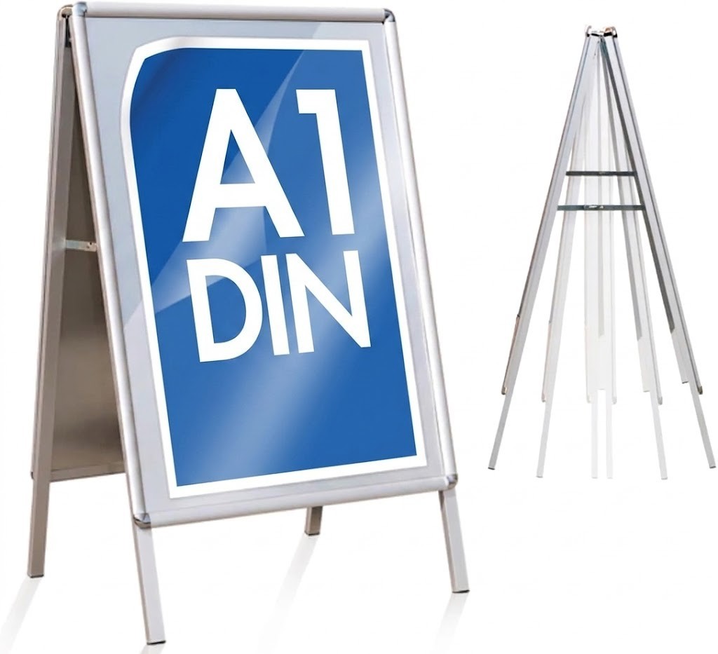 Kundenstopper DIN A1 doppelseitig Alu Werbeständer Posterständer