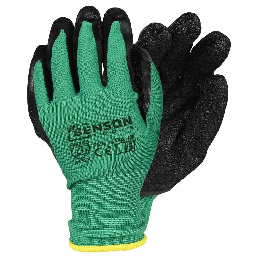 Benson Latex Arbeitshandschuhe Gr. 10 Gartenhandschuhe Montagehandschuhe