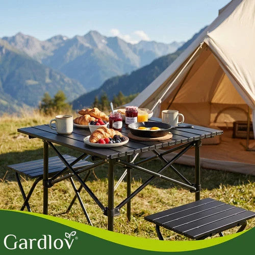 Campingtisch Klappbar Alu Gartentisch Höhenverstellbar Klapptisch Campingmöbel