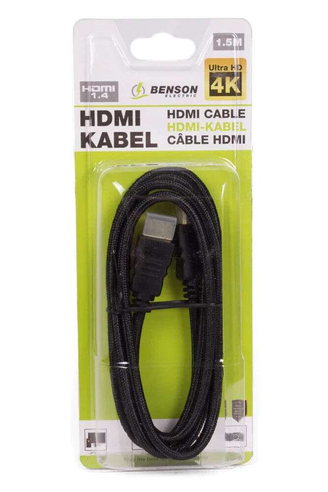 HDMI Kabel 4K ULTRA HD UHD 2160p 1080p FullHD Ultra HD vergoldet 1,5 m