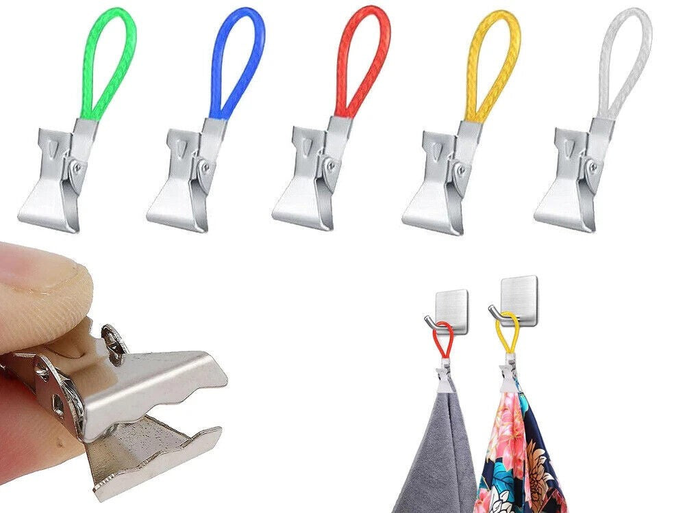 Handtuchclips 15 Stück Handtuchhalter Handtuchklammer Aufhänger Bunt Set