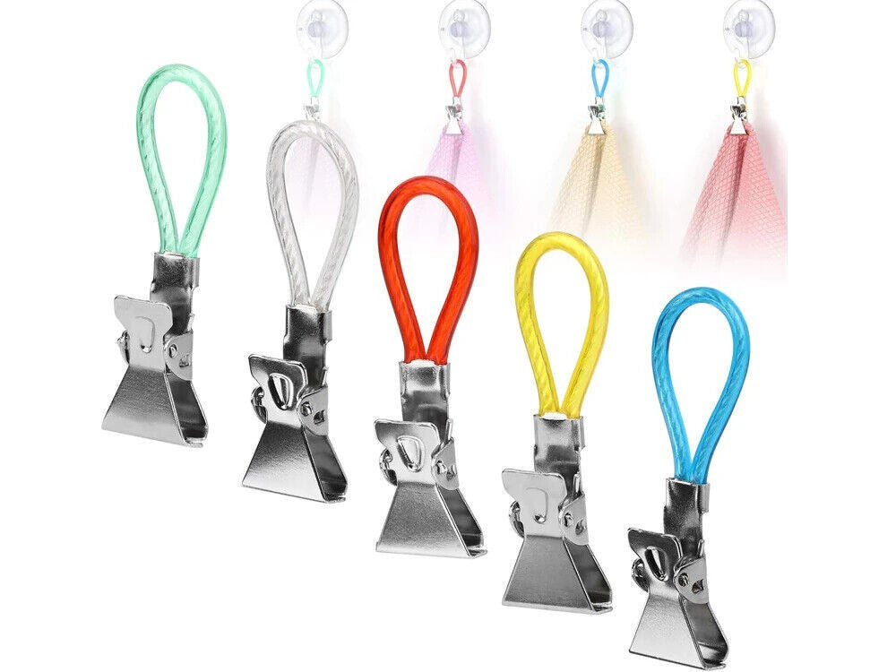Handtuchclips 15 Stück Handtuchhalter Handtuchklammer Aufhänger Bunt Set