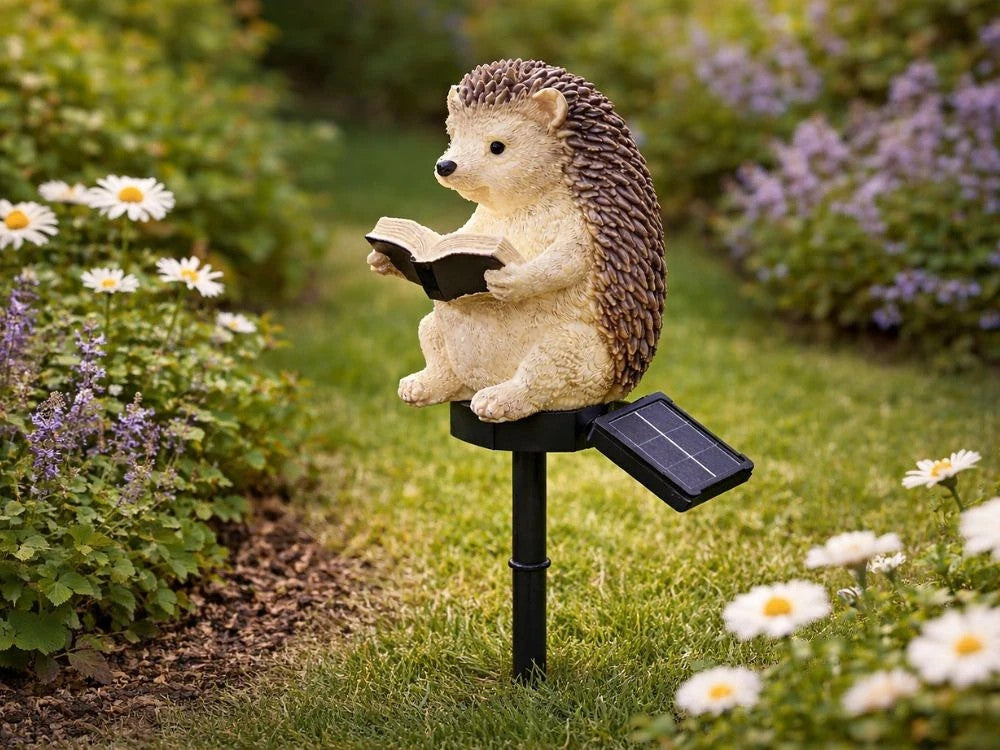 Solar Igel Gartenleuchte LED Solarleuchte Dämmerungssensor Warmweiß Deko