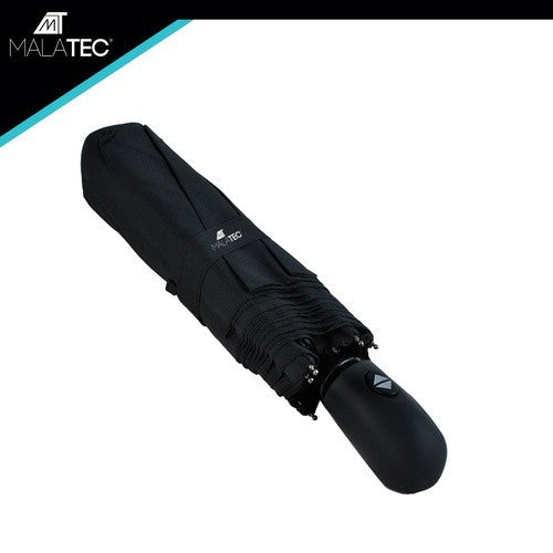 Taschenschirm Automatik Regenschirm Windfest Faltbar 110cm Schwarz mit Hülle