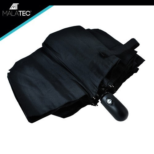 Taschenschirm Automatik Regenschirm Windfest Faltbar 110cm Schwarz mit Hülle