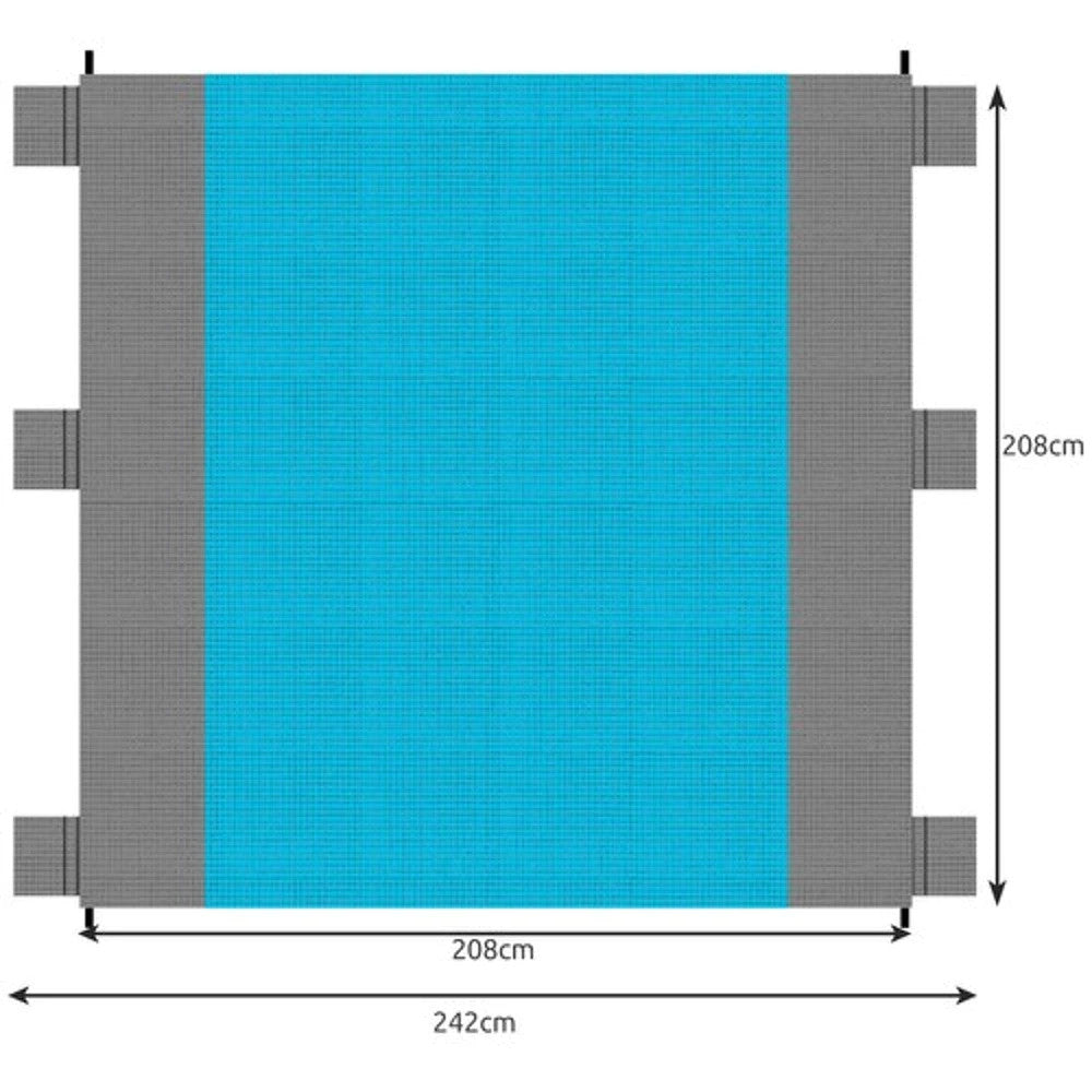 XXL Stranddecke 208x208 cm Wasserdicht – Picknickdecke mit Heringen & Tasche
