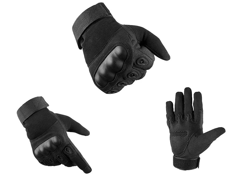 Taktische Handschuhe XL Militärhandschuhe Knöchelschutz Outdoor Schwarz