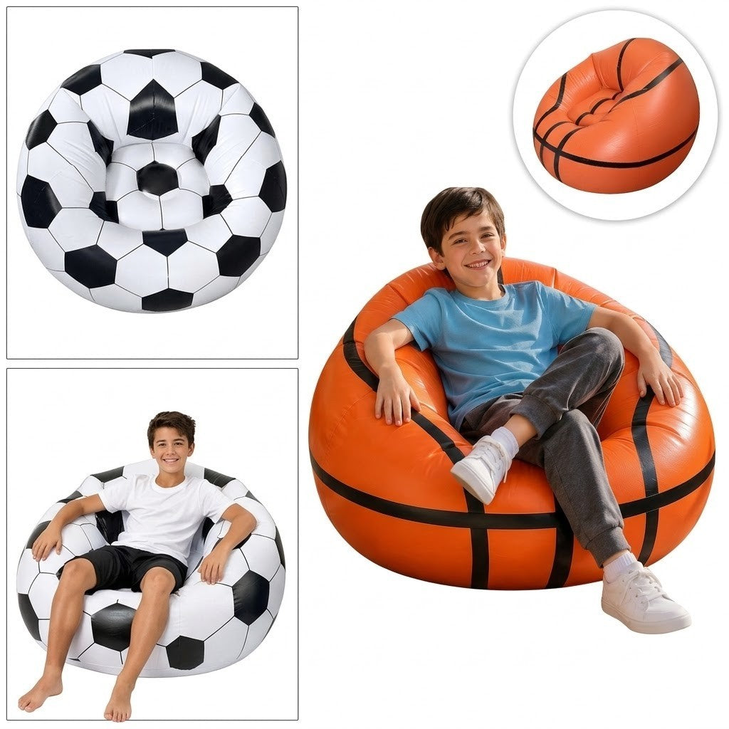 Aufblasbarer Sessel Sitzsack Fußball Basketball Kinder Gaming Auswahl