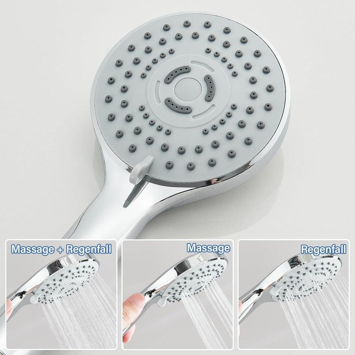 Edelstahl Regendusche Set 30x30cm Duschsystem Kopfbrause Handbrause Chrom