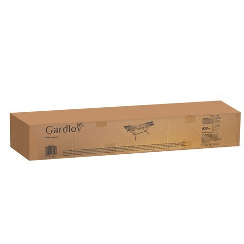 Gartenhängematte mit Gestell 200x150cm XXL 250kg Doppelhängematte Grau