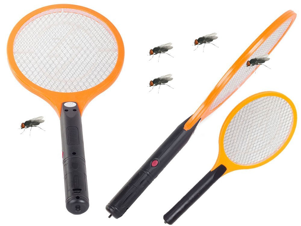 Elektrische Fliegenklatsche Insektenfänger Mücken Fliegen Wespen Batteriebetrieb