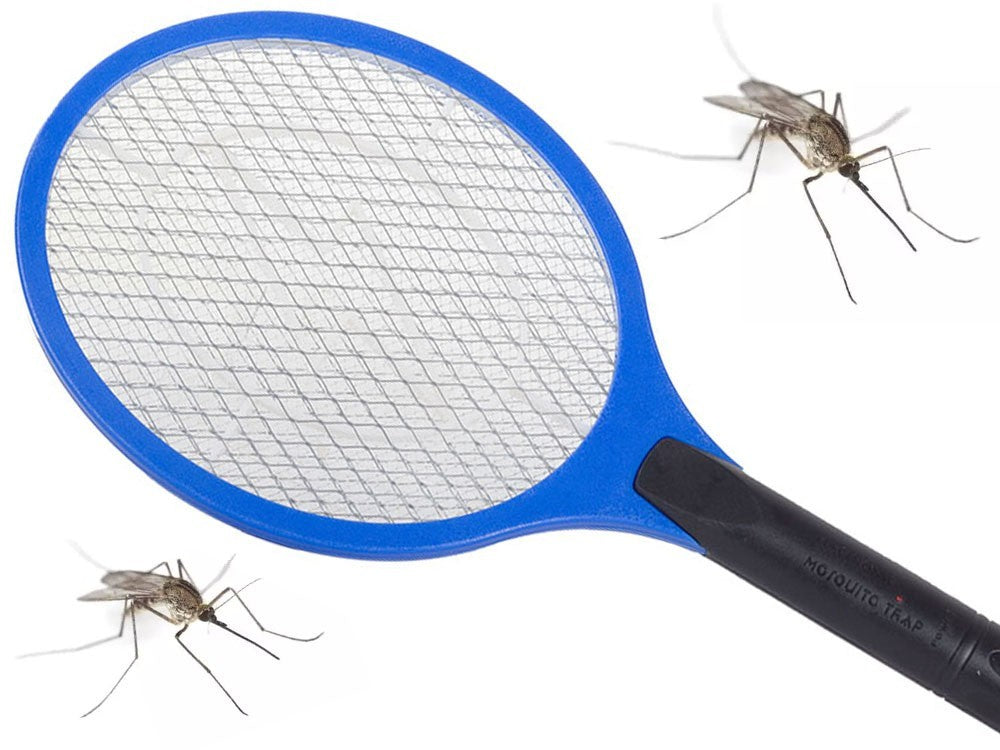 Elektrische Fliegenklatsche Insektenfänger Mücken Fliegen Wespen Batteriebetrieb