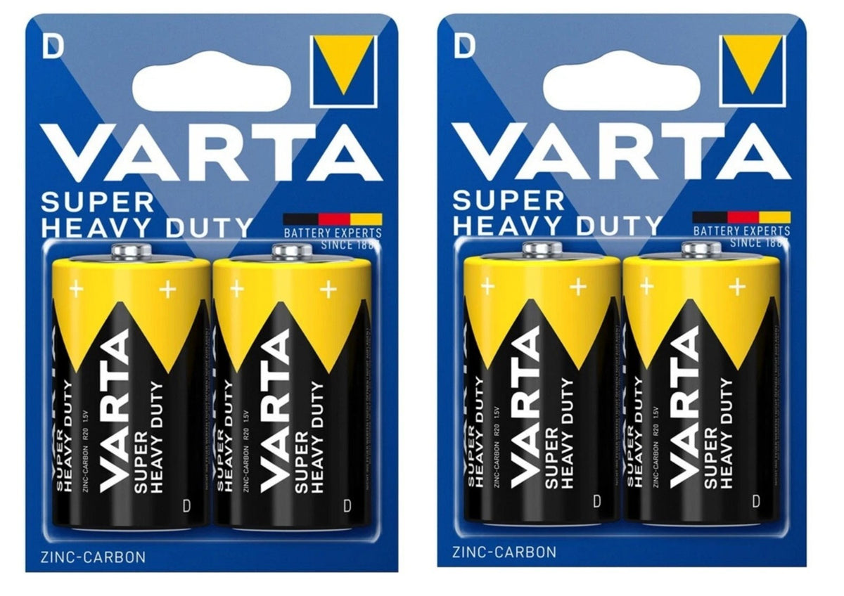 Varta SuperLife Mono D MN1300 R20 LR20 1,5V Zink-Kohle Batterien Typ 2020