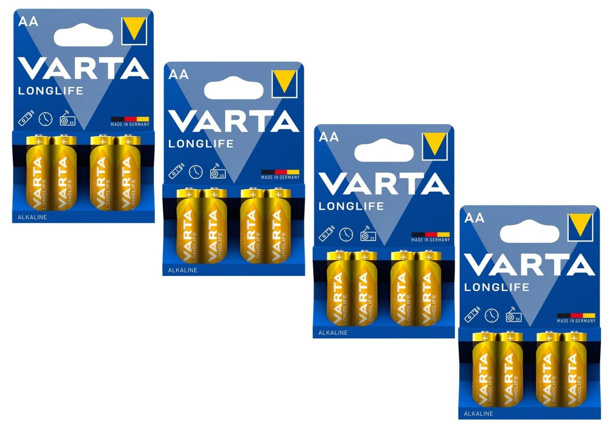 VARTA AA Batterien LR6 1,5V Longlife Alkaline Mignon MN1500 Typ 4106