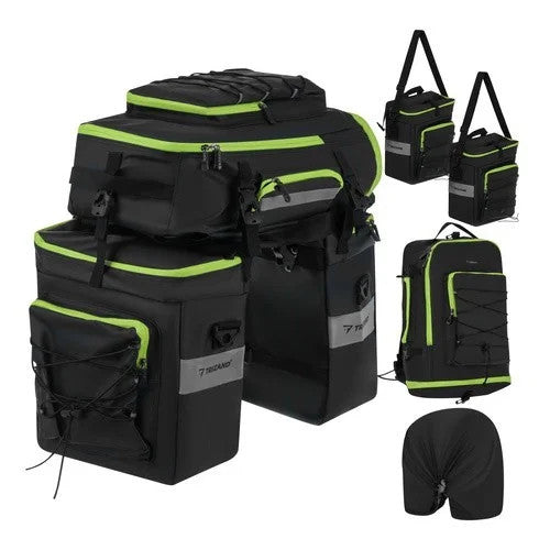 TRIZAND Fahrradtasche 65L 3in1 Gepäckträgertasche Rucksack wasserdicht