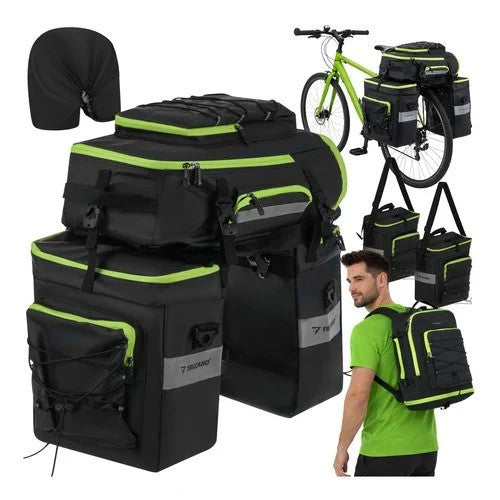 TRIZAND Fahrradtasche 65L 3in1 Gepäckträgertasche Rucksack wasserdicht